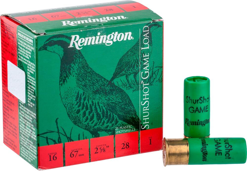 Патрон Remington Shurshot Load Game кал. 16/67 дріб №0 (3,9 мм) наважка 28 г